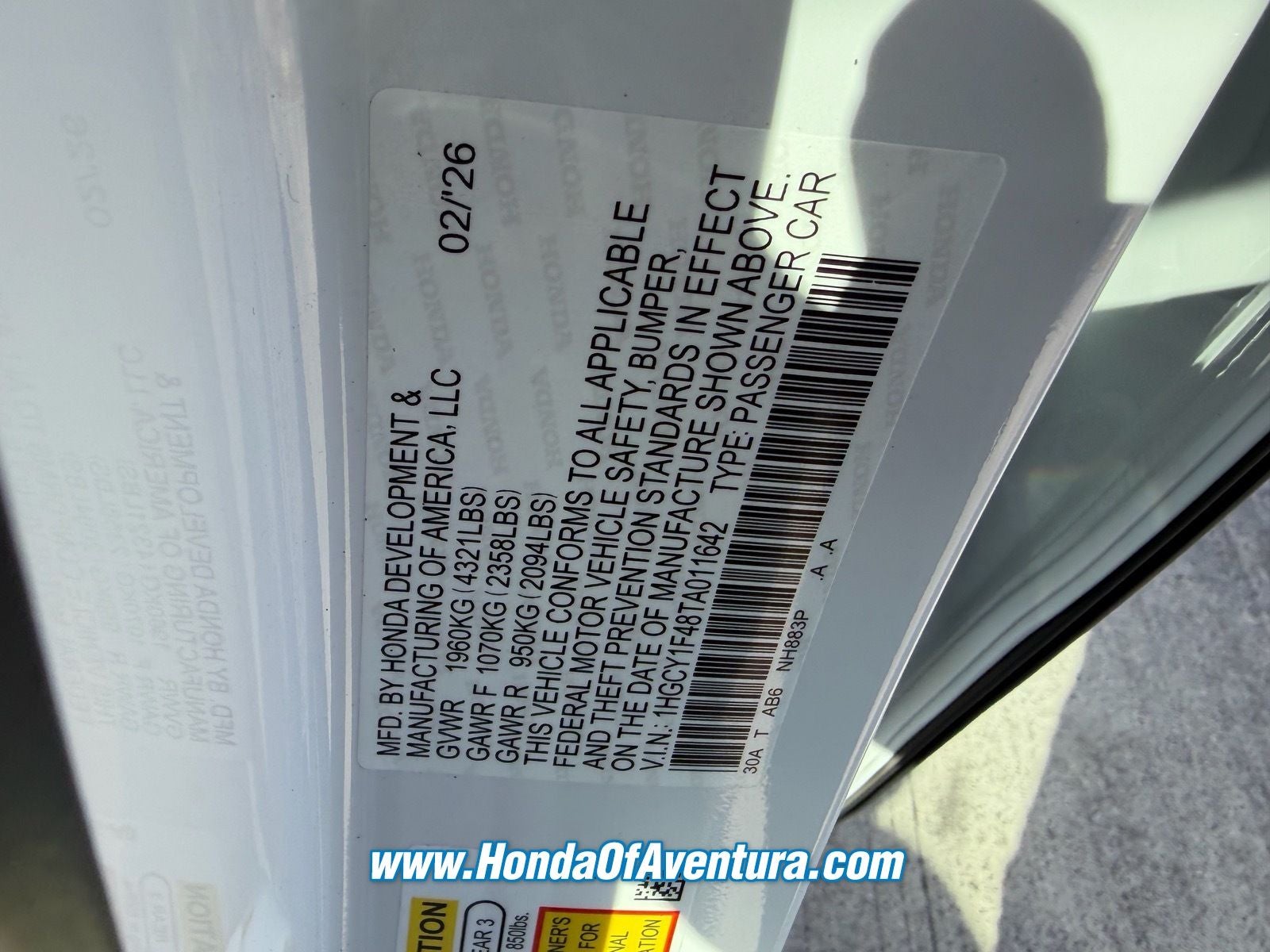 2026 Honda Accord SE