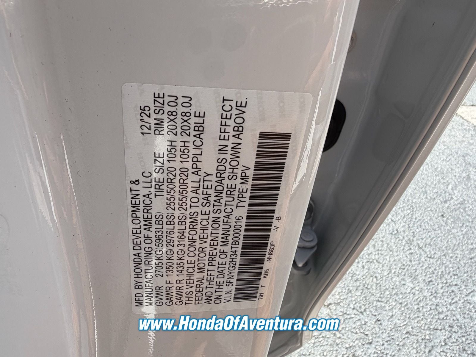 2026 Honda Pilot Sport
