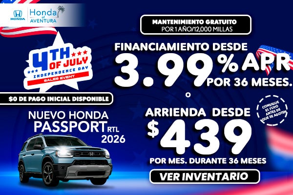 Nuevo Honda Passport 2026